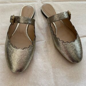Chloe slides in silver (size 38)